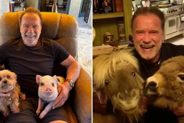 Arnold Schwarzenegger y sus animales