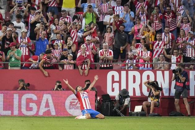 Christian Stuani celebrando un gol contra el Getafe en Montilivi / Foto: EFE