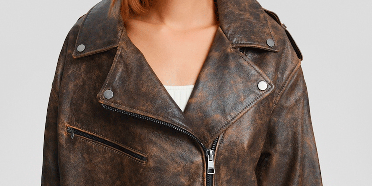 Aquesta tardor portaràs la caçadora de pell desgastada, com la de Bershka
