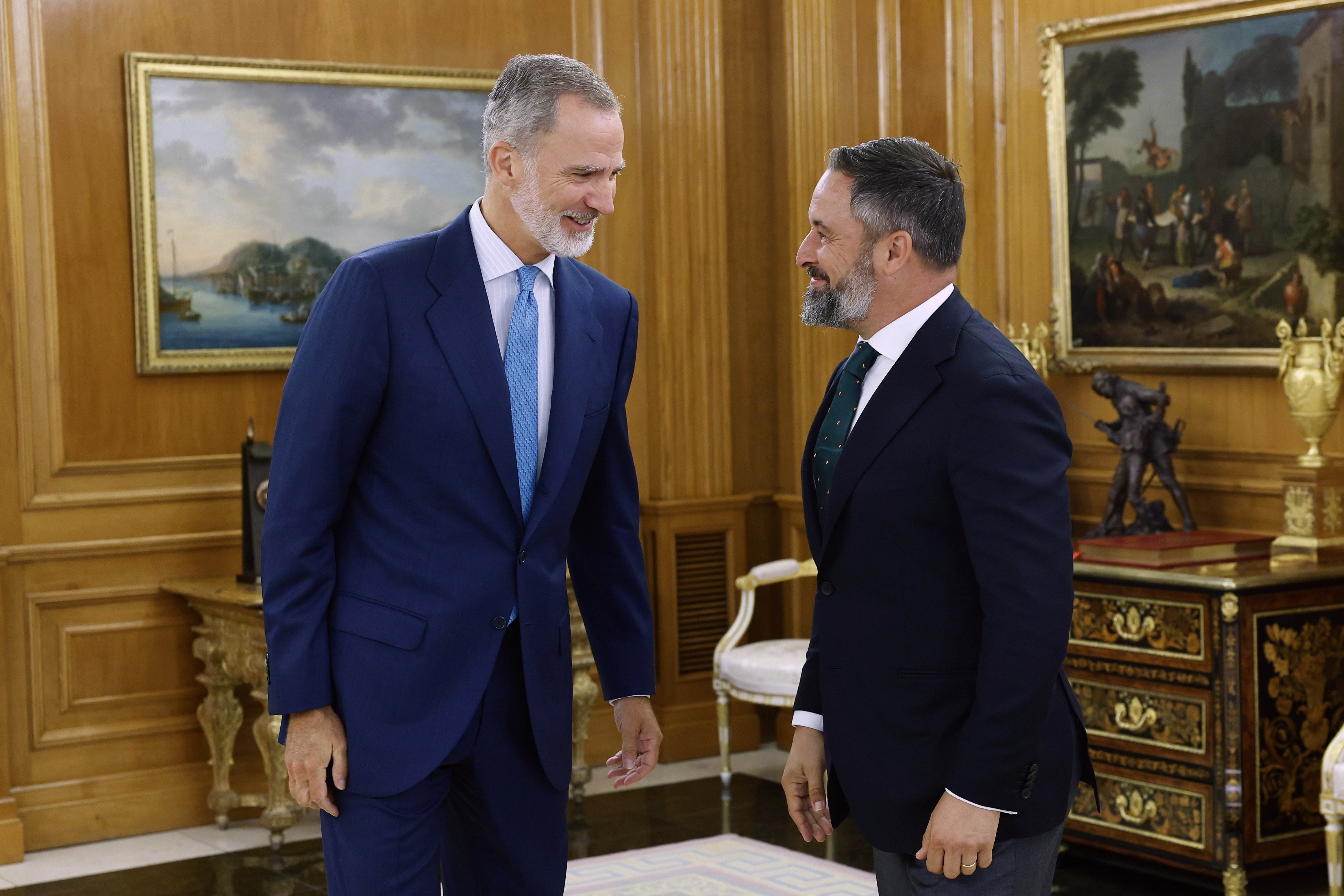 Vox confirma ante Felipe VI su apoyo a Feijóo en una posible investidura