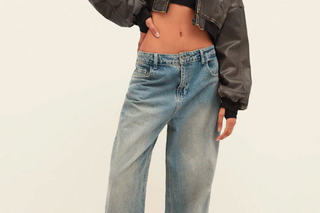 Bomber cropped efecto piel lavada1