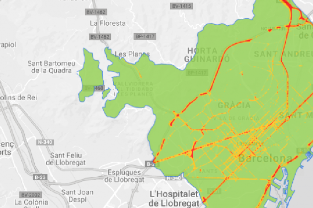 mapa contaminación bcn