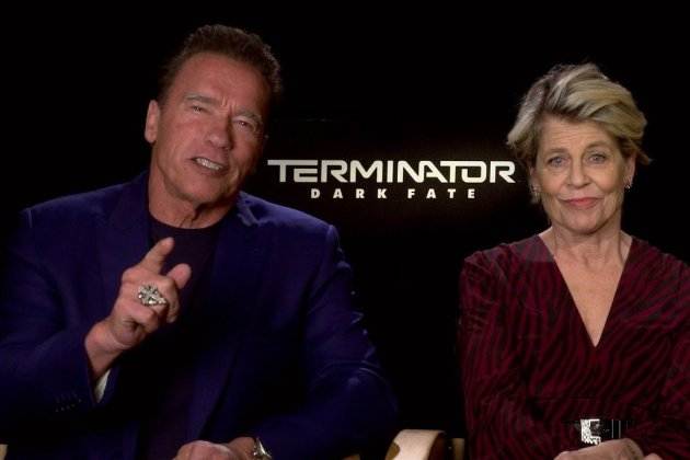 Arnold Schwarzenegger y Linda Hamilton