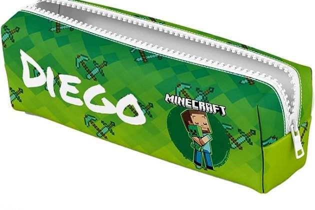 Estuche personalizable nombre minecraft Estuche personalizable nombre minecraft