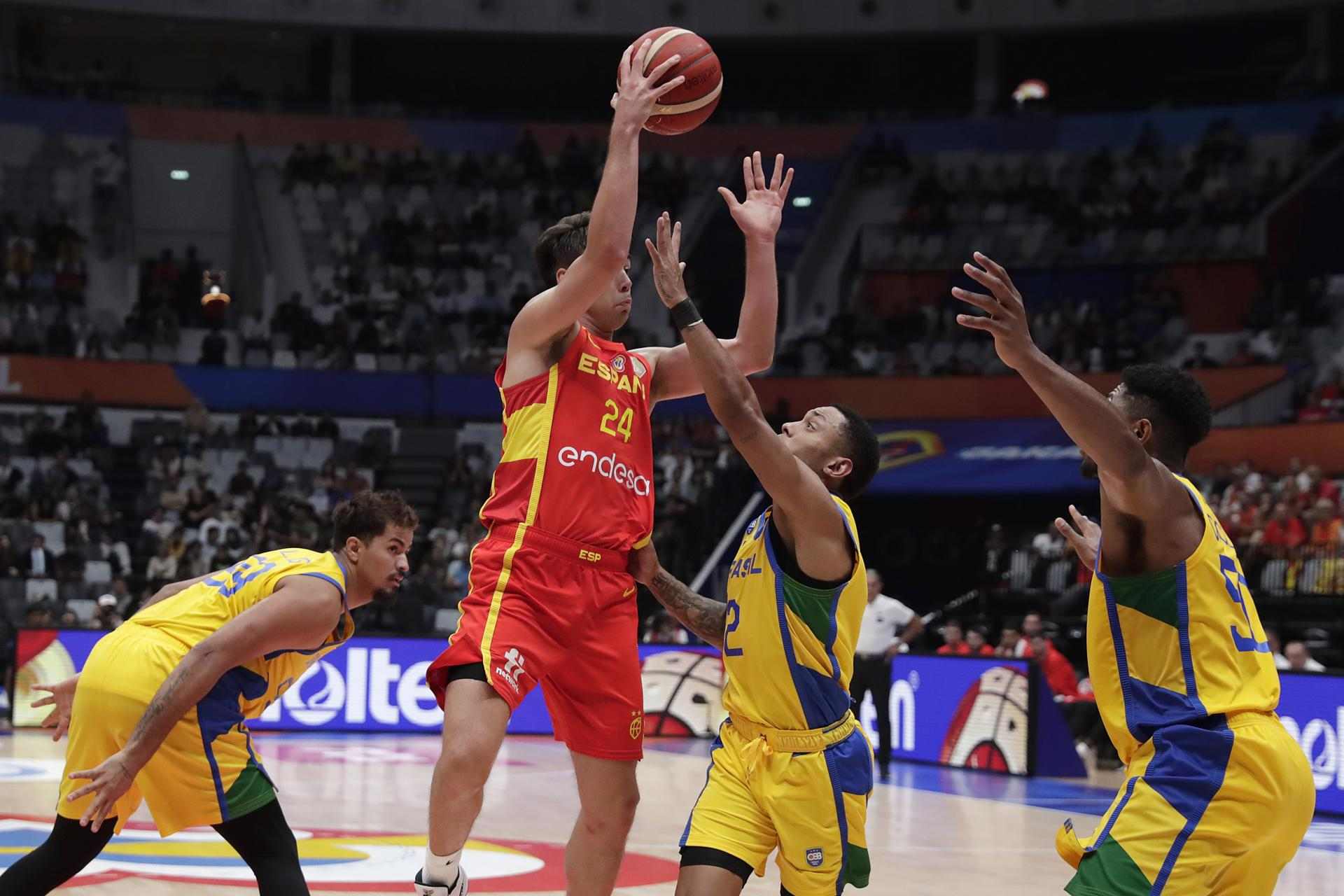 España arrolla a Brasil en el Mundial de baloncesto (96-78) y se asegura el primer puesto de grupo