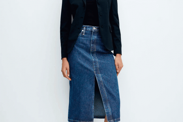 Faldilla|Falda midi texana|vaquera Faldilla|Falda midi texana|vaquera