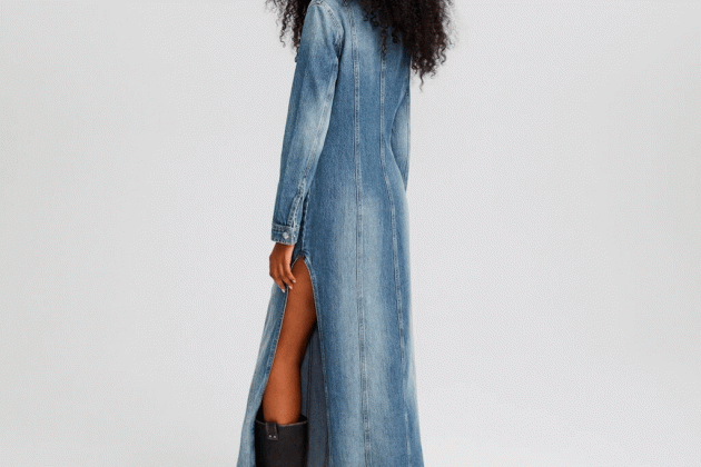 Vestido denim largo botones1 Vestido denim largo botones1