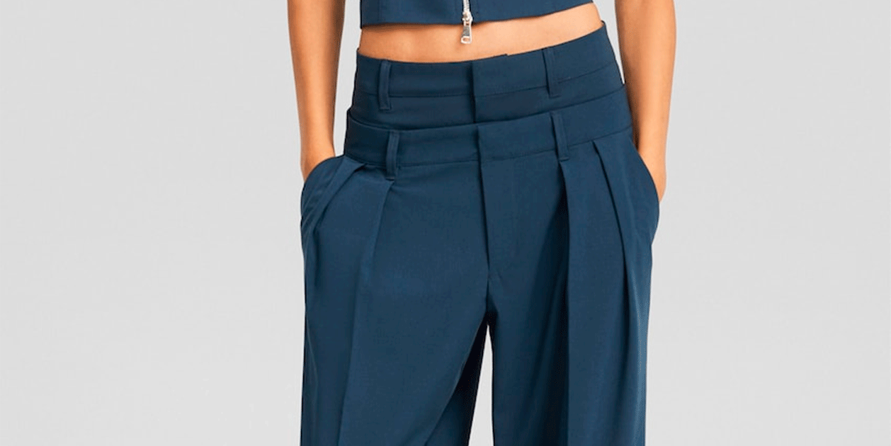 Bershka obre la porta als pantalons de doble cintura, disponible