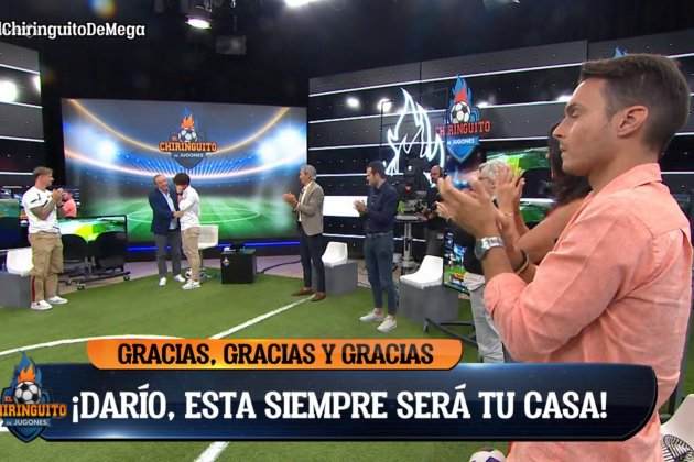 El Chiringuito de pie en el adiós a Darío, Mega El Chiringuito de pie en el adiós a Darío, Mega