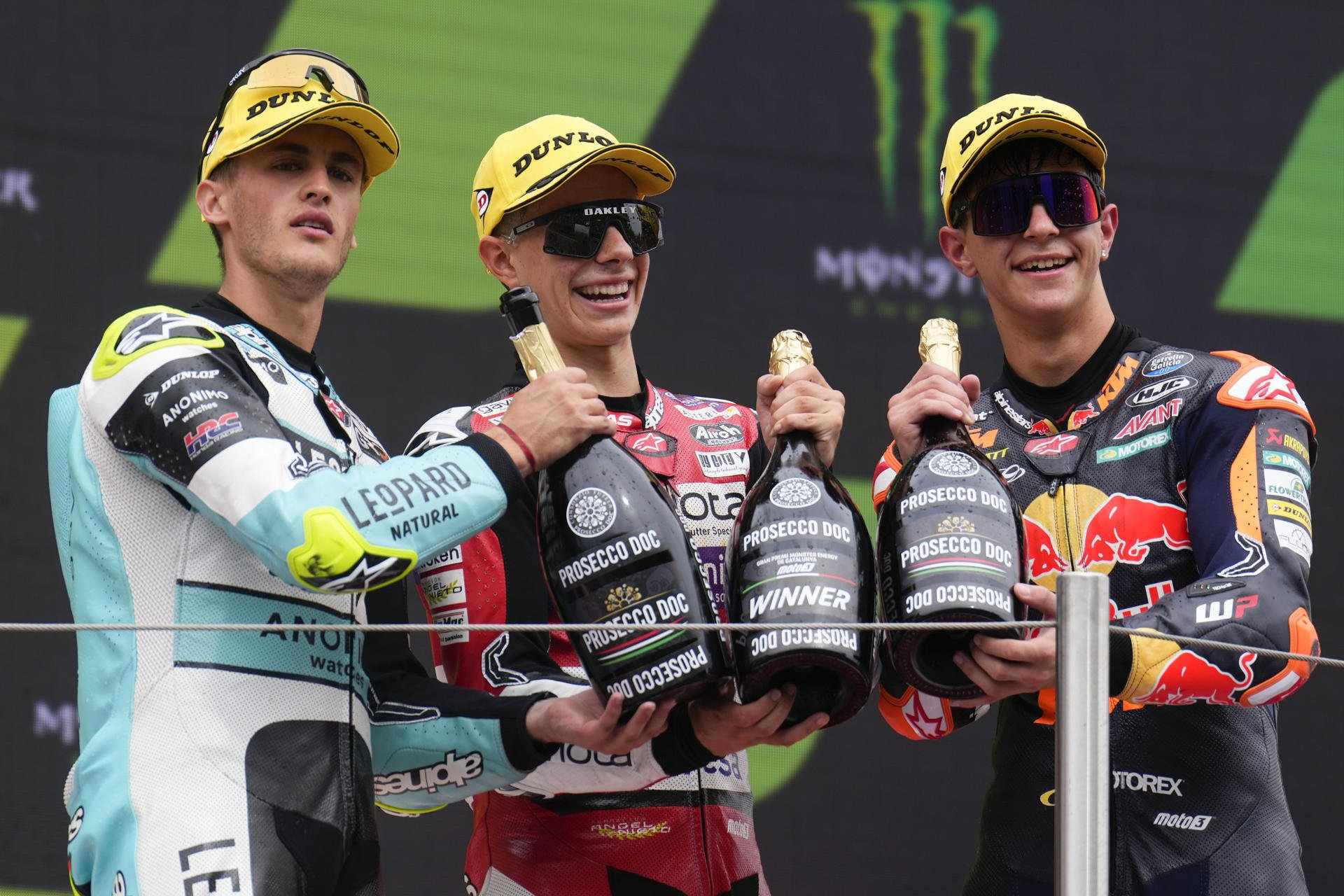 Imponente victoria de David Alonso en una vibrante carrera de Moto3 en Montmeló