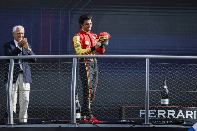 Carlos Sainz celebrando el podio en Monza / Foto: Europa Press Carlos Sainz celebrando el podio en Monza / Foto: Europa Press