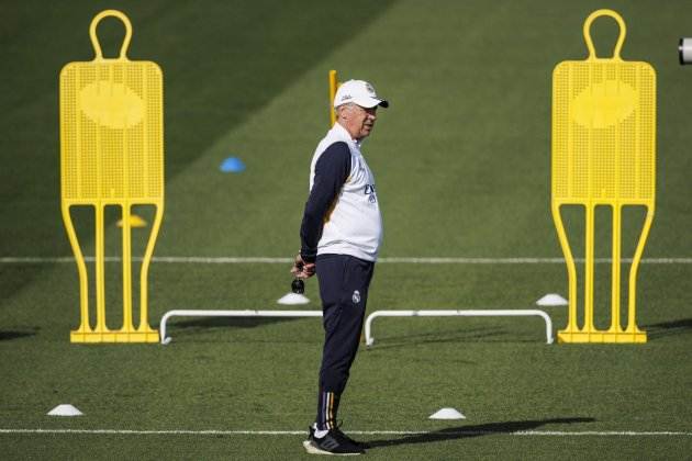 Carlo Ancelotti entrenament Reial Madrid / Foto: EFE