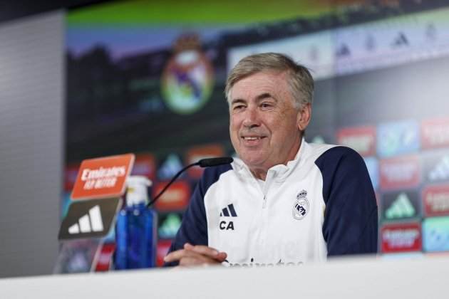 Carlo Ancelotti rueda de prensa Real Madrid / Foto: EFE Carlo Ancelotti rueda de prensa Real Madrid / Foto: EFE