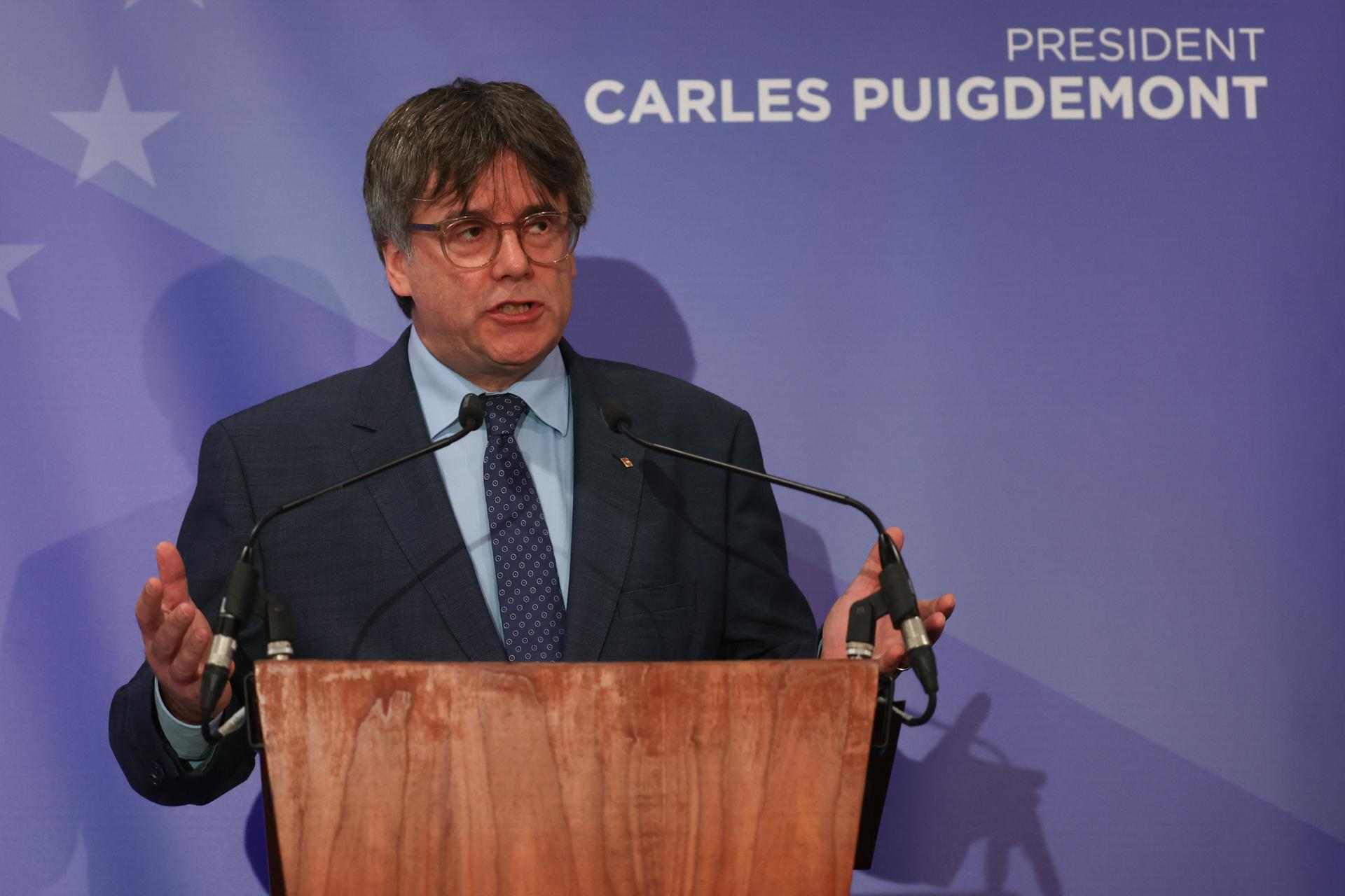 Puigdemont reivindica la unió de l'independentisme a la Diada: "Ni enfadat ni dividit"