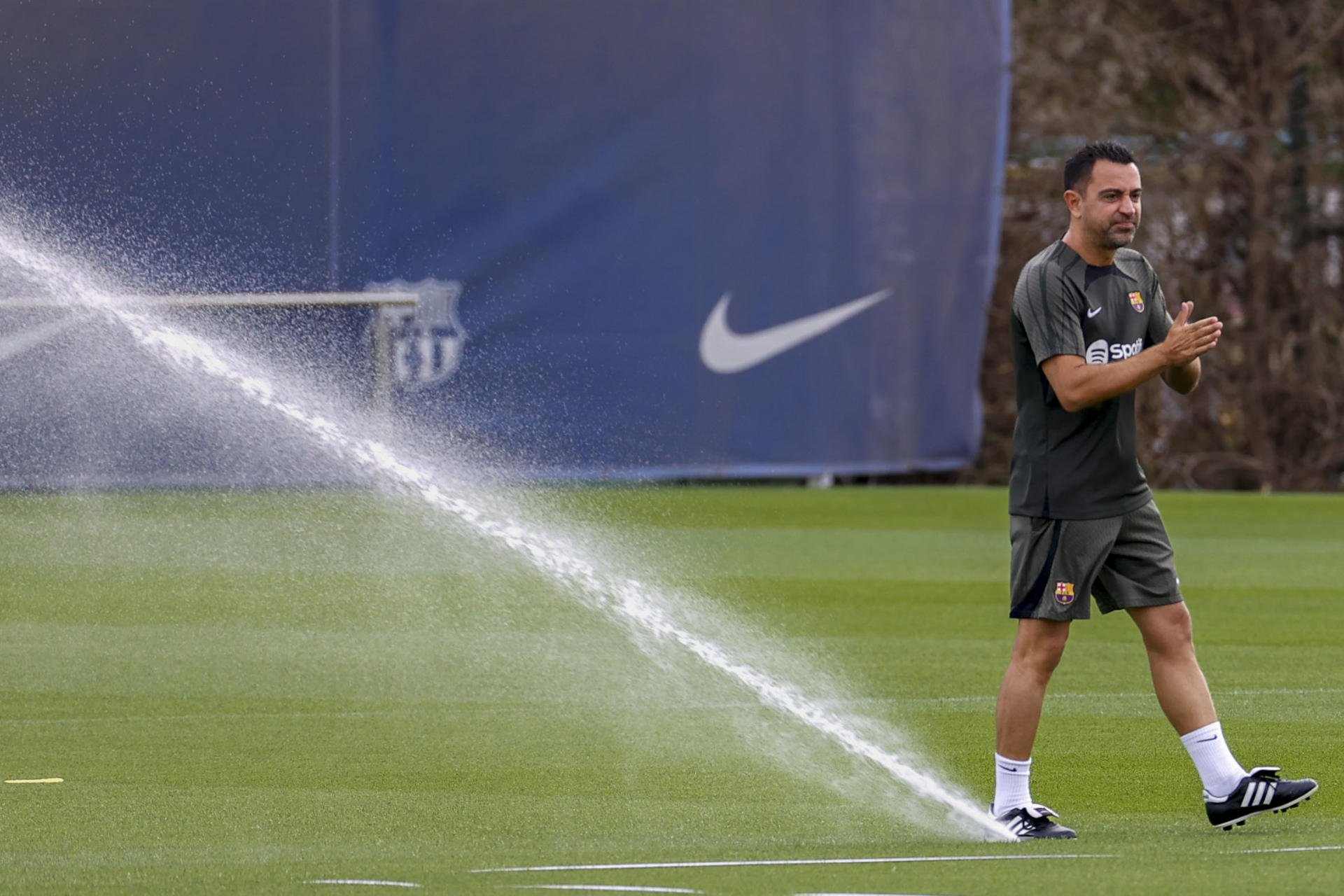 Xavi Hernández entrenamiento Barça / Foto: EFE