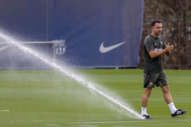 Xavi Hernández entrenament Barça / Foto: EFE