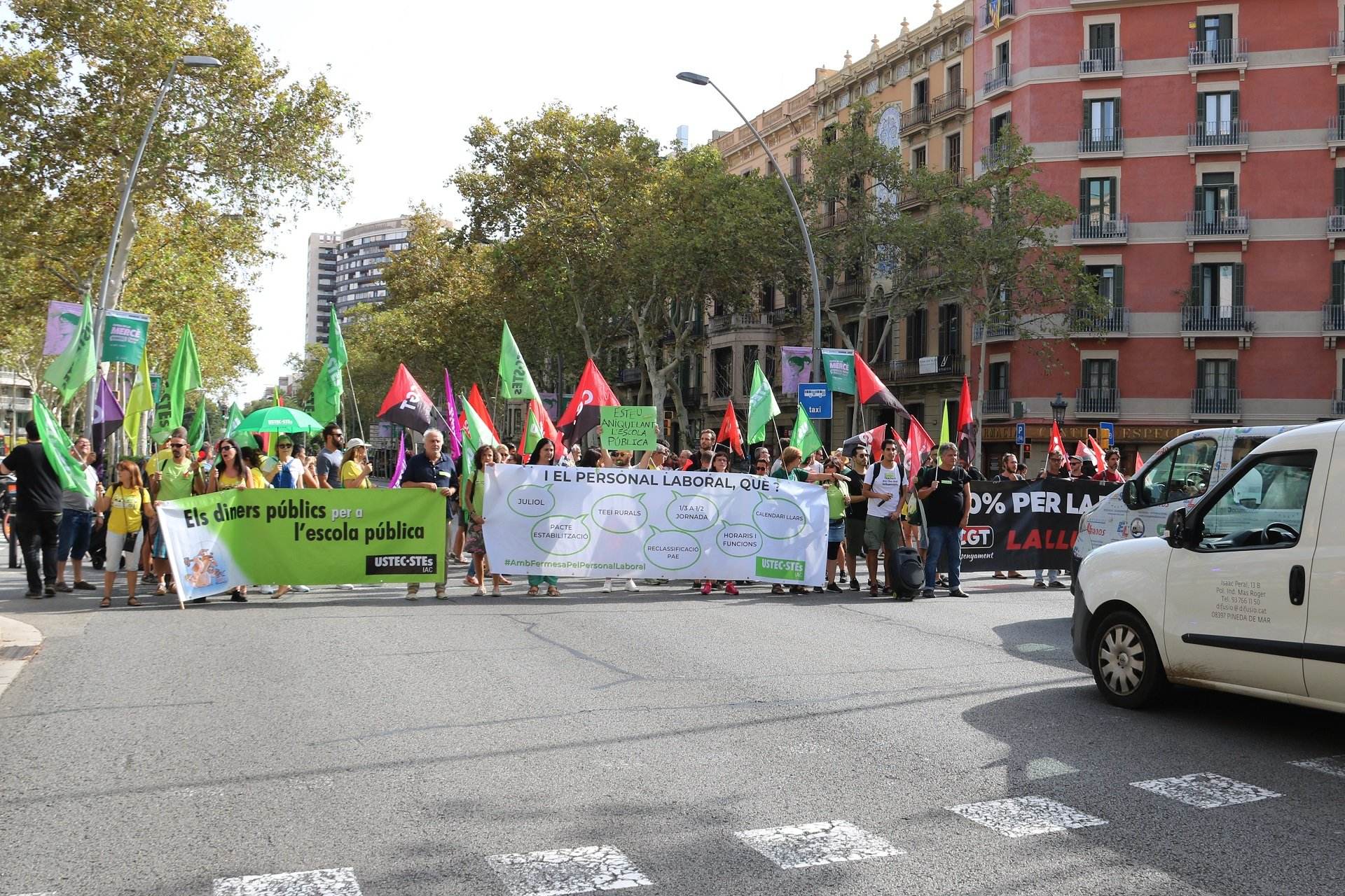 huelga de docentes en Barcelona huelga de docentes en Barcelona