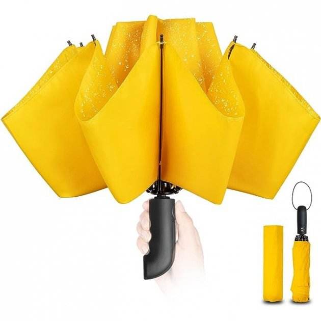 Paraguas Invertido Amarillo Amazon