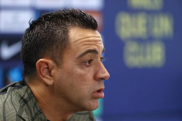 Xavi Hernández roda de premsa Barça / Foto: EFE