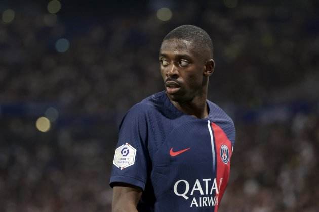 Ousmane Dembélé amb rostre seriós durant un partit del PSG / Foto: Europa Press