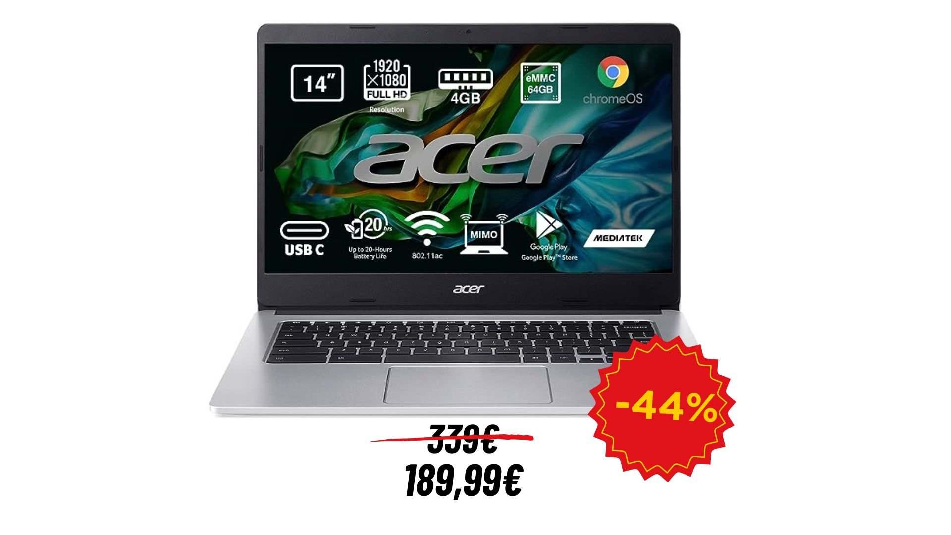 Acer rebaja su Chromebook superventas y lo deja en 180 euros