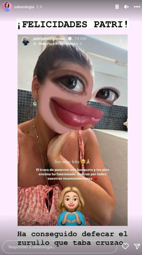 PAtri Pérez Iglesias caca Instagram PAtri Pérez Iglesias caca Instagram