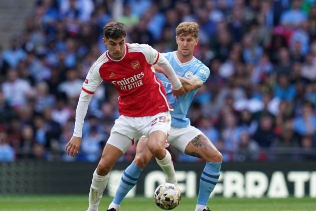 Kai Havertz controlando el balón ante el Manchester City / Foto: Europa Press