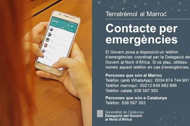 generalitat telèfons emergència marroc