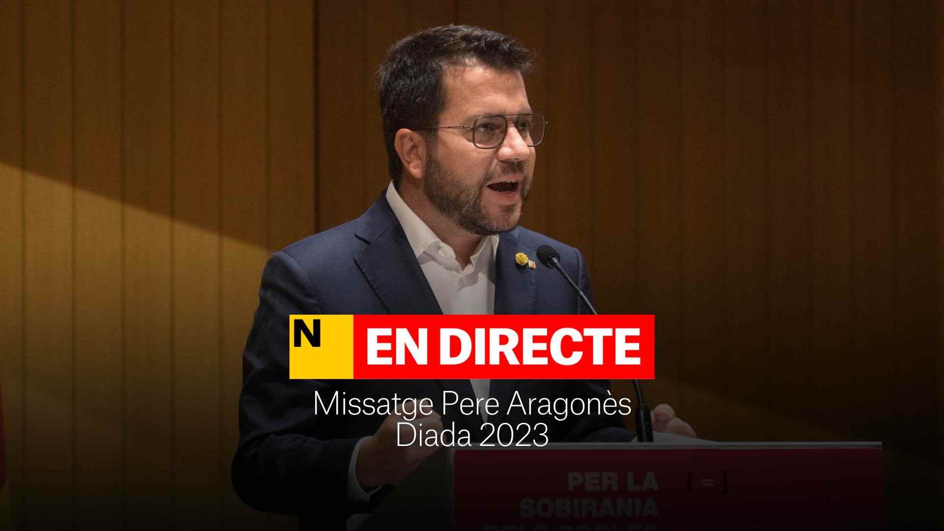 Missatge institucional per la Diada 2023 de Pere Aragonès, DIRECTE