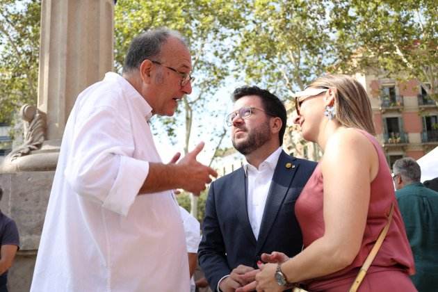 diada nacional catalunya 2023 acte insititucional Òmnium arc triomf aragonès xavier antich / Foto: Miquel Muñoz