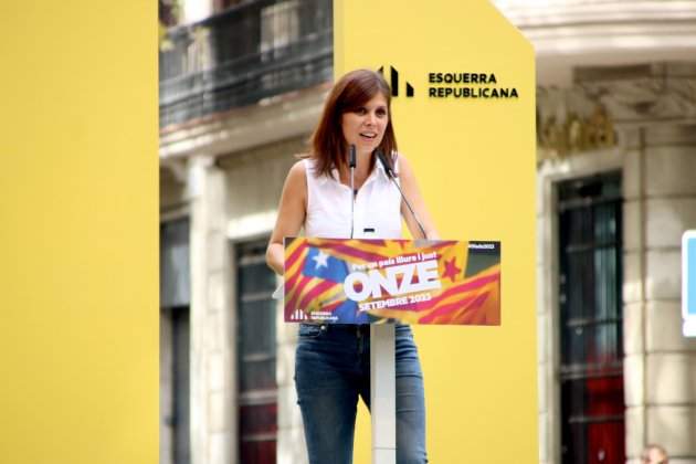 Marta Vilalta durant l'acte d'ERC per la DIada 2023 / Foto: ACN Marta Vilalta durant l'acte d'ERC per la DIada 2023 / Foto: ACN