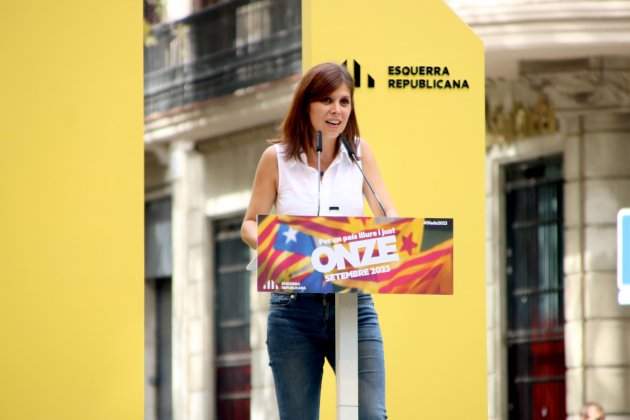 Marta Vilalta durant l'acte d'ERC per la DIada 2023 / Foto: ACN