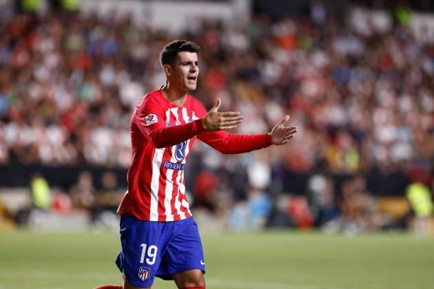 Álvaro Morata lamentando un error durante un partido del Atlético de Madrid / Foto: Europa Press