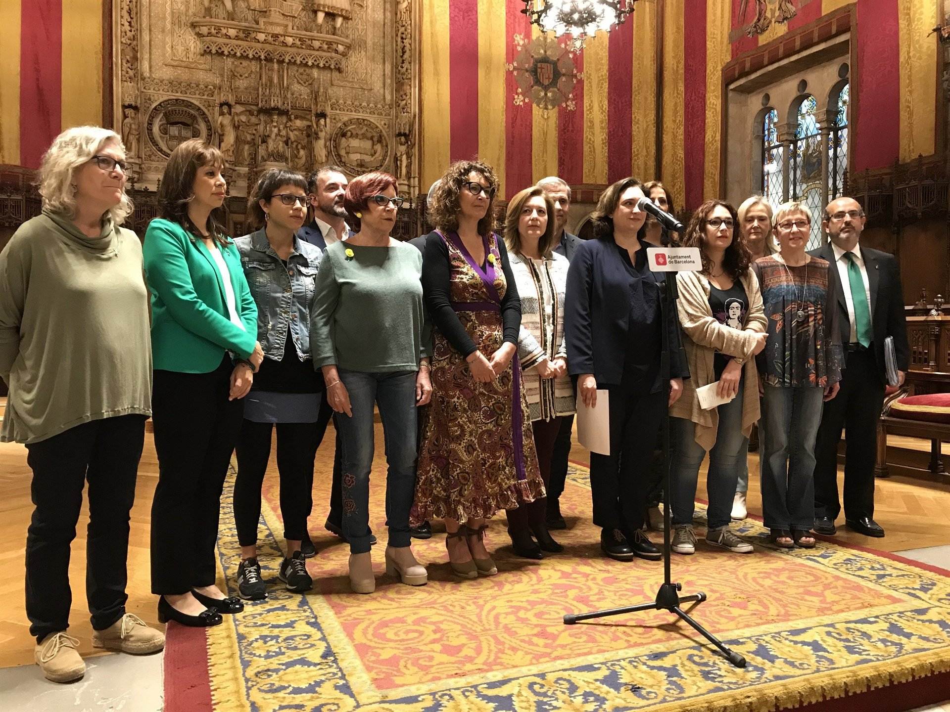 Tots els grups de l'Ajuntament de Barcelona, contra la sentència de la Manada