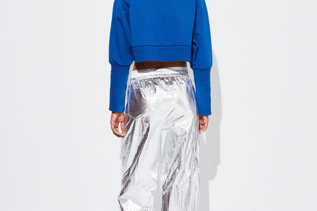 Pantalons wide leg metal·litzats Pantalons wide leg metal·litzats