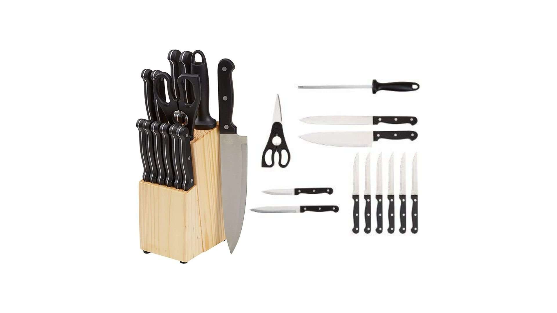 Enamorados del set profesional de 14 cuchillos por 25,74 euros de Amazon Basics