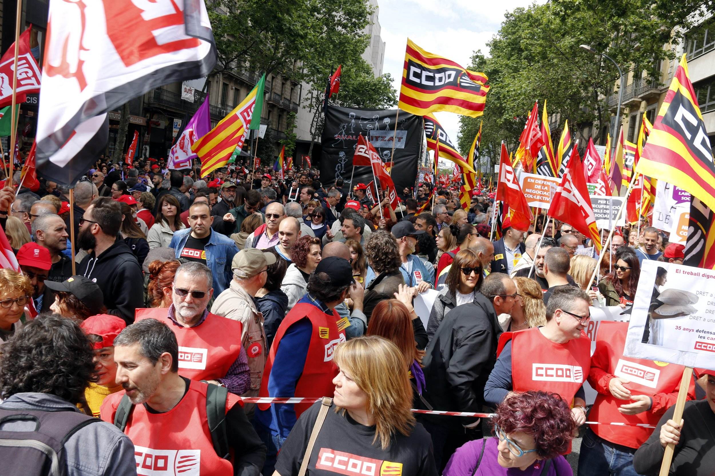 Todas las manifestaciones por el Primero de Mayo