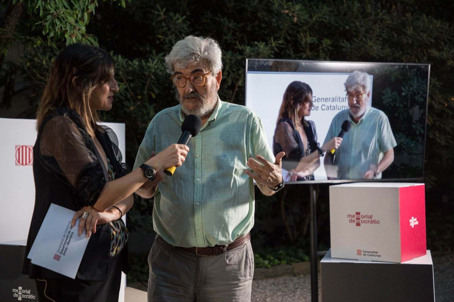 Carles Vallejo, al acto del Memorial Democrático. Foto: Eva Parey