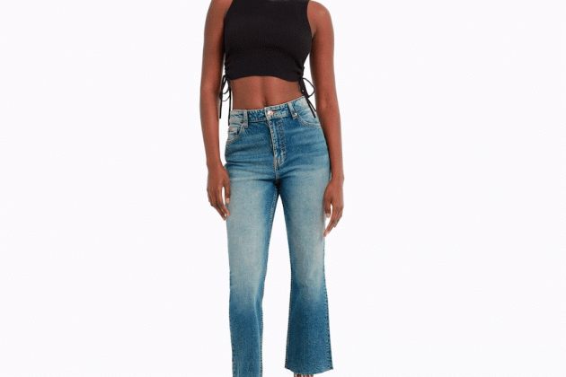 Jeans cropped flare