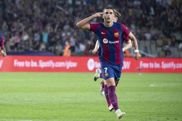Ferran Torres celebración gol Barça / Foto: EFE Ferran Torres celebración gol Barça / Foto: EFE