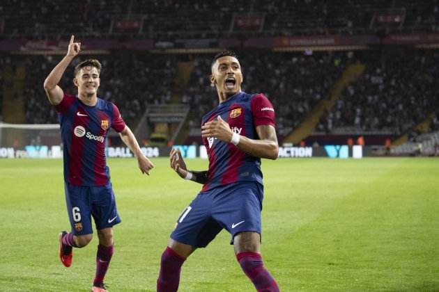 Raphinha celebració gol Barça / Foto: EFE