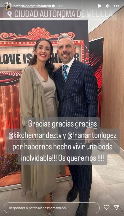 Patricia Ledesma con su marido Instagram