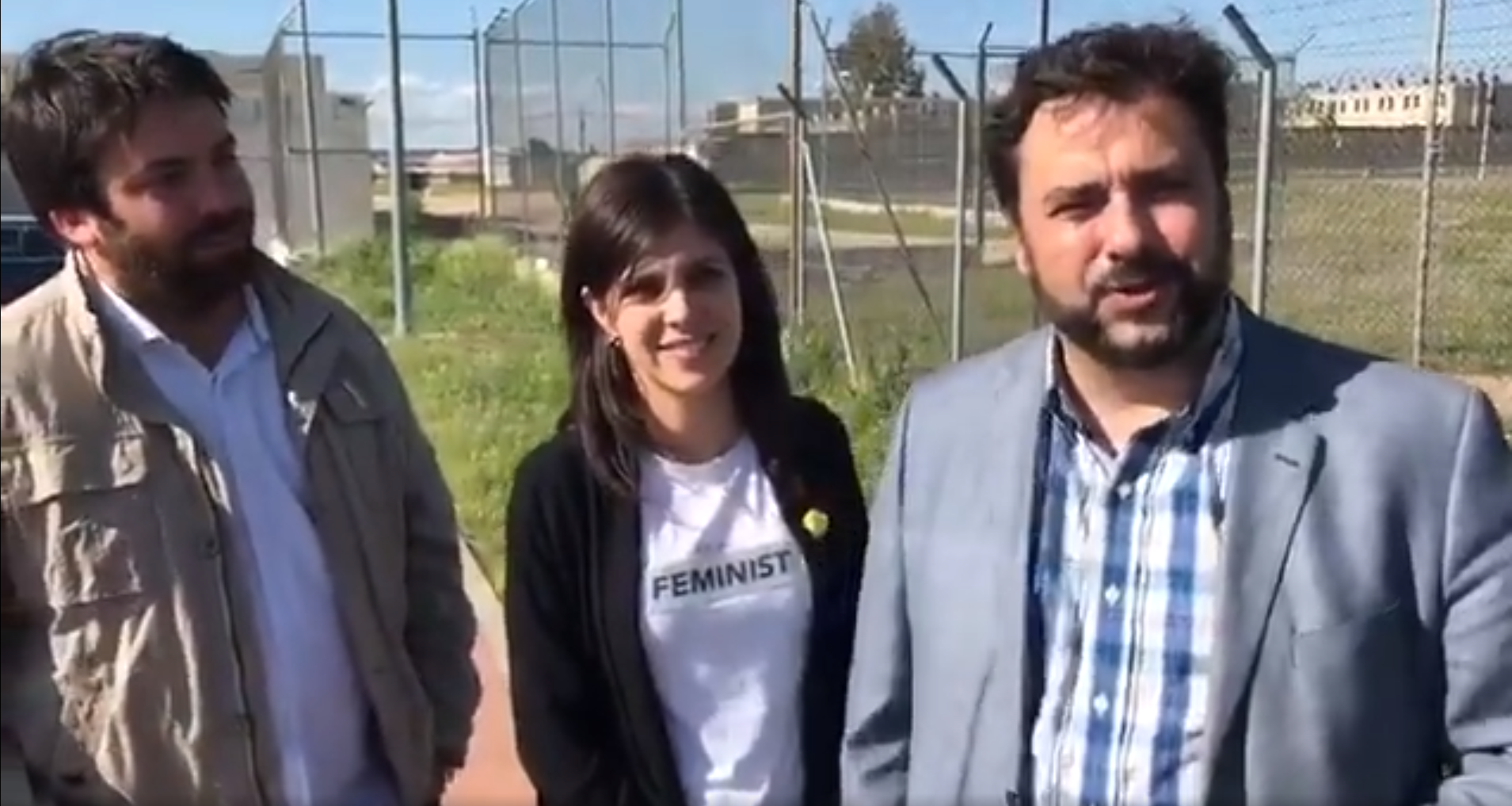 Membres d'ERC visiten Bassa i Forcadell a Alcalá-Meco