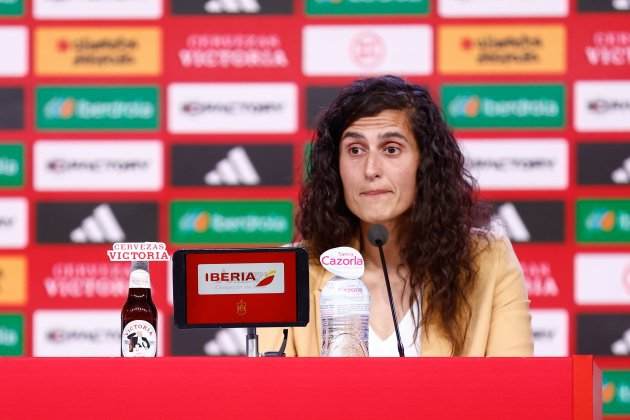 Montse Tomé, en la rueda de prensa de presentación con la seleccion española / Foto: Europa Press