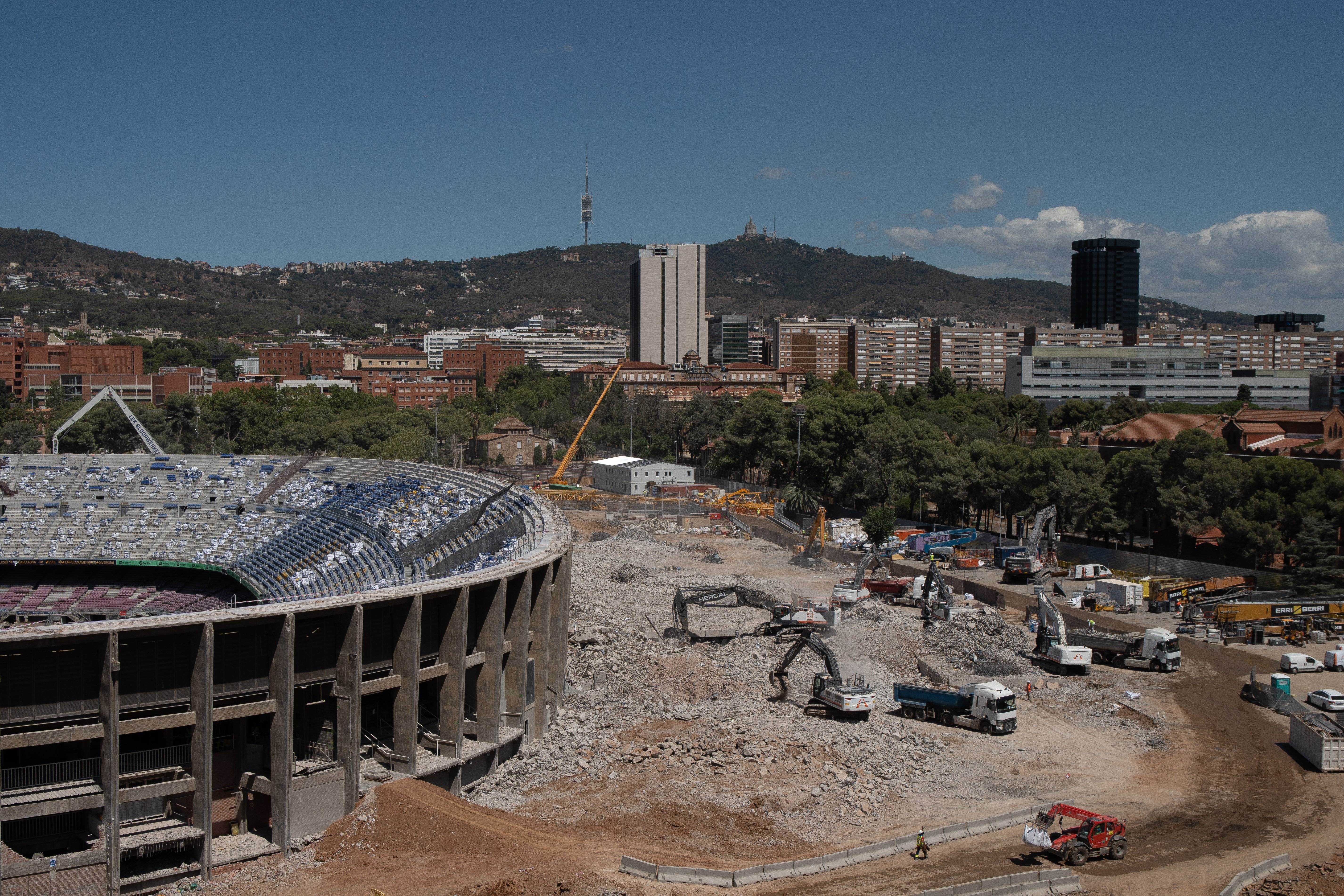 Las sorprendentes imágenes del Camp Nou en construcción y totalmente irreconocible | VÍDEO