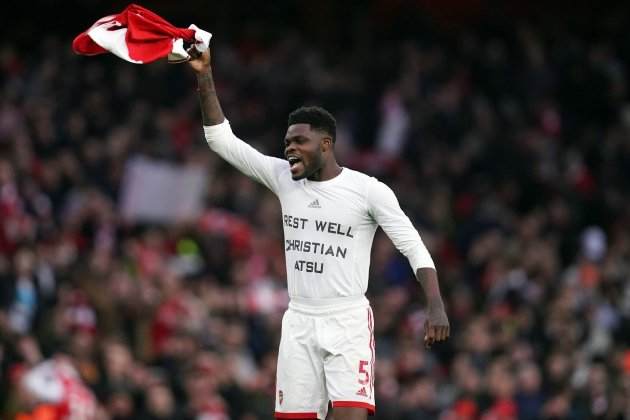 Thomas Partey celebrant un gol amb l'Arsenal / Foto: Europa Press