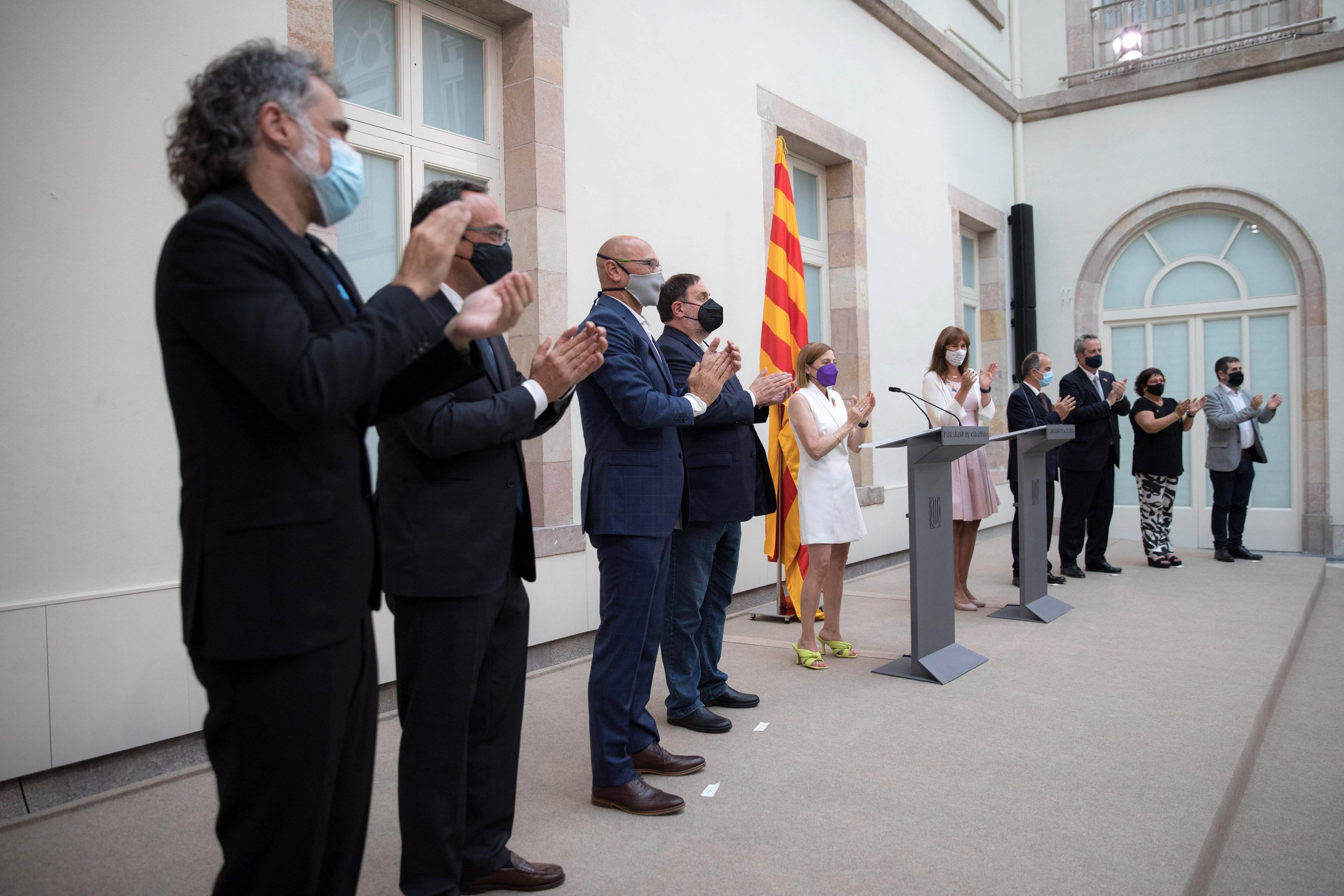 Los condenados por el 'procés' celebran que la batalla con el Estado por el 1-O continúe en el TEDH