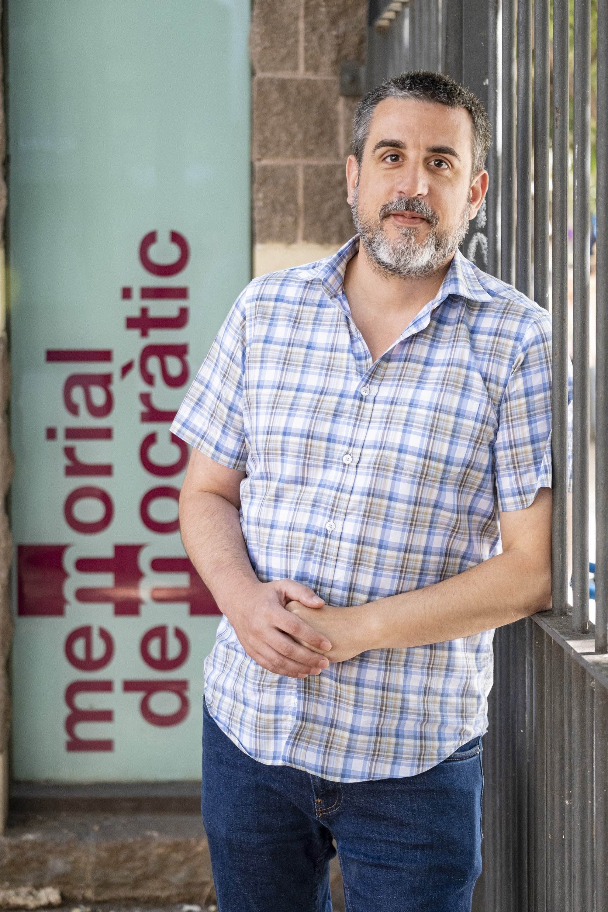 Eloi Torrents, tècnic de gestió del servei d'eudació del Memorial Democràtic. Foto: Carlos Baglietto