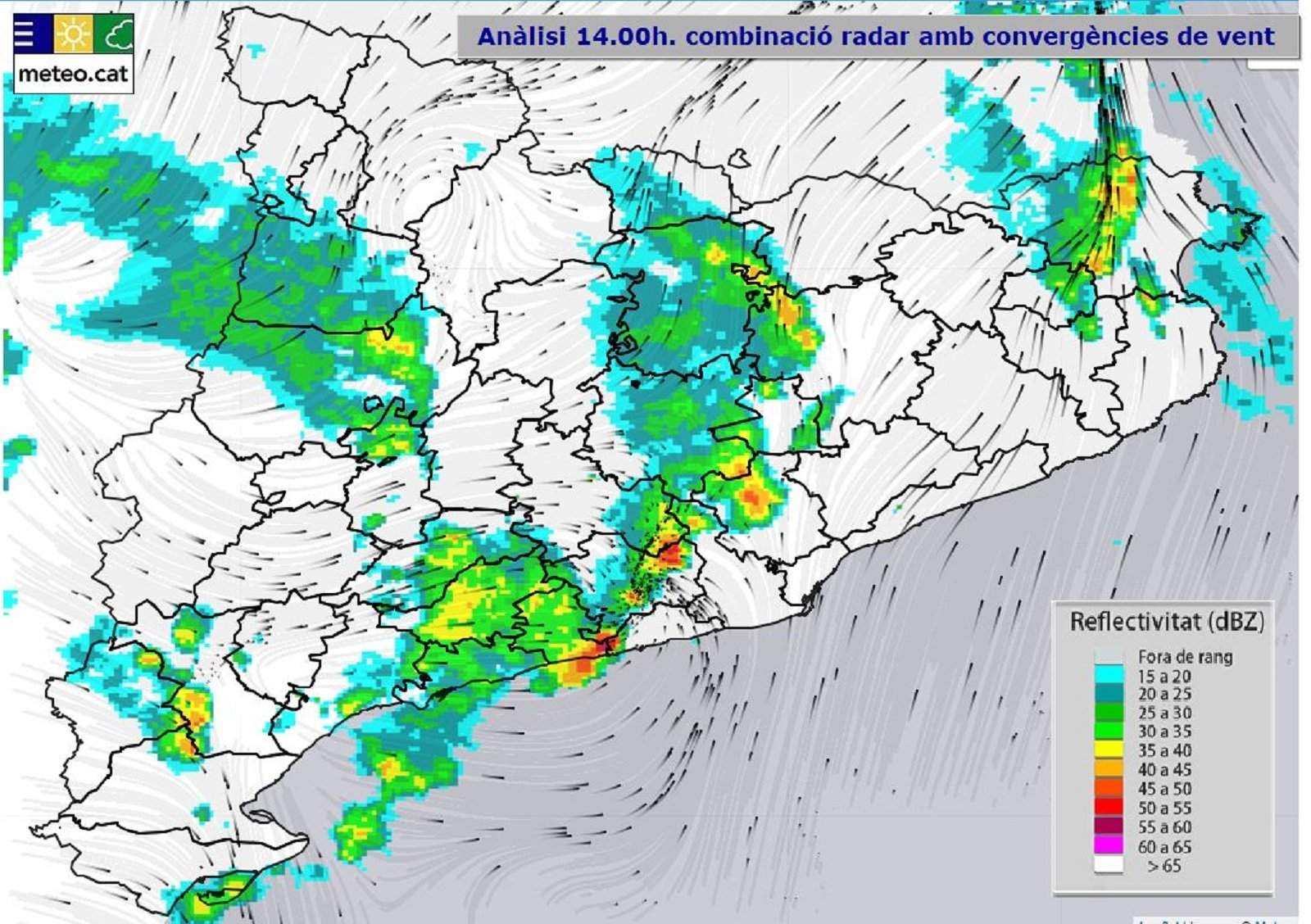 Risc de tempestes acompanyades de calamarsa