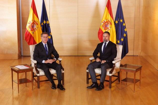 EuropaPress 5419626 lider pp alberto nunez feijoo lider vox santiago abascal reunion congreso EuropaPress 5419626 lider pp alberto nunez feijoo lider vox santiago abascal reunion congreso